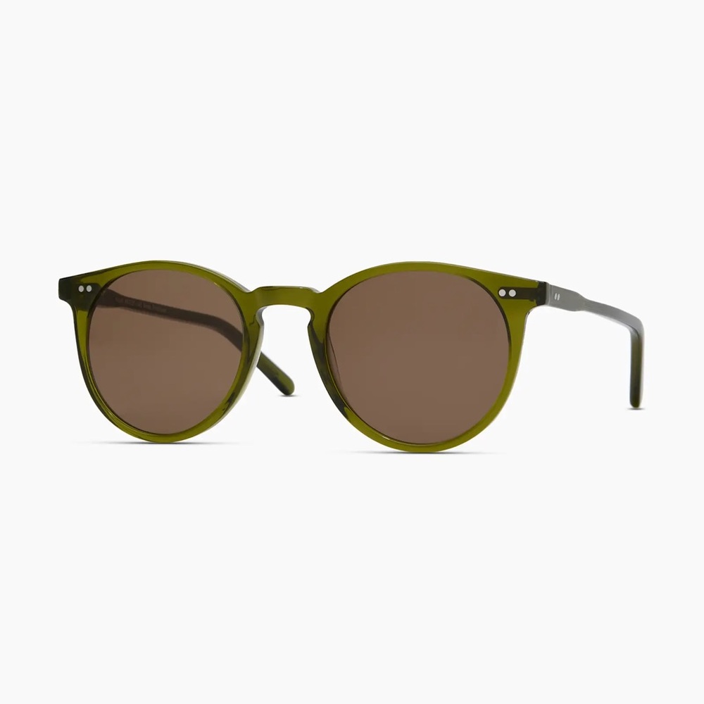 NWT Quince Noah Polarized Acetate Sunglasses in Moss with Brown Lenses - Picture 2 of 4